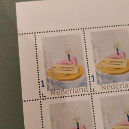 Postzegel Taart